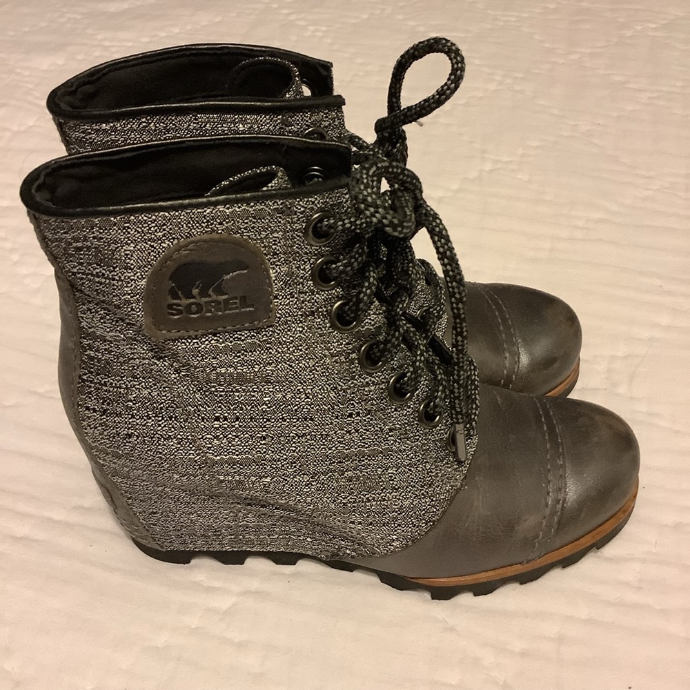 Sorel Gray Ankle Boots